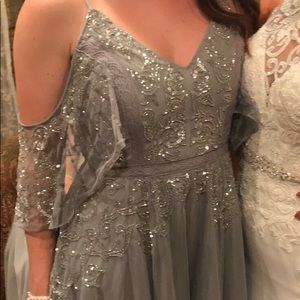 Grey embellished ASOS dress